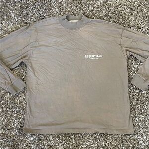 Essentials Beige Long Sleeve Tee size small